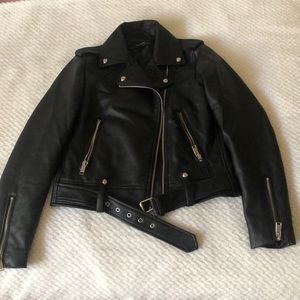 Zara basic outwear leather jacket